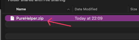 Распакуйте архив PureHelper